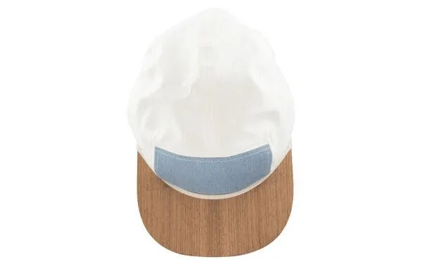 Lou-i Lou-i Jeans-Cap mit edlem Holzschild - Made in Germany - Denim Snapback, Blau/weiß, – Produktbild 4 von 4