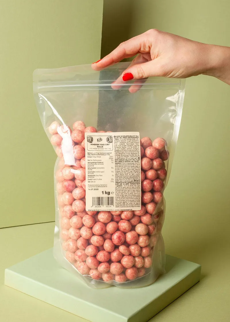 KoRo Himbeer Crispy Balls mit weißer Schokolade 1 kg – Produktbild 5 von 5