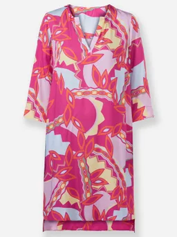 heine Druckkleid orange-fuchsia-bedruckt – Produktbild 1 von 1