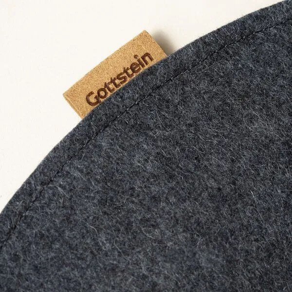 Gottstein GOTTSTEIN® Filz-Sitzkissen rund aus 100% Schurwolle Stuhlkissen Ø 35 & 40 cm - Bodenkissen in 2 Farben Made in Tirol, Hell-braun, – Produktbild 4 von 4