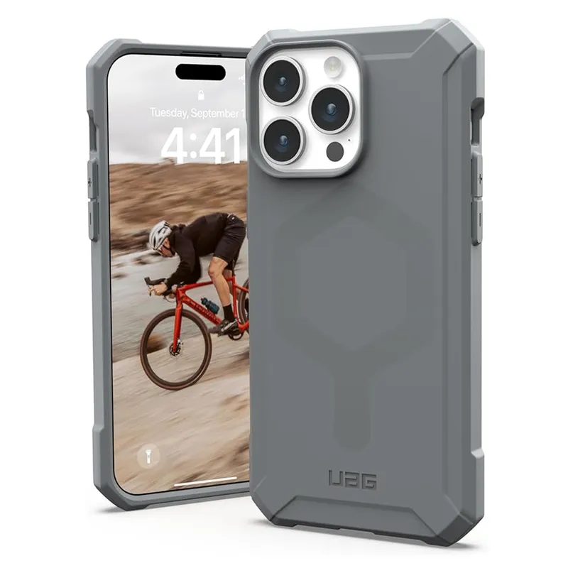 Urban Armor Gear MagSafe-Hülle für Apple iPhone 15 Pro Max, Urban Armor Gear, Essential Armor, Silber – Produktbild 1 von 1