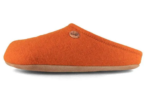 WoolFit WoolFit Barefoot Barfuß-Hausschuhe unisex Filz-Pantoffeln mit viel Zehenfreiheit, nachhaltig aus 100% Wolle, Orange, – Produktbild 4 von 6