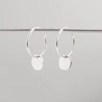 fejn jewelry fejn jewelry Set Kette 'shiny disc' + Creole mit Disc Anhänger – Produktbild 1 von 1
