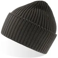 Atlantis Headwear Atlantis Headwear grob gestrickte Beanie-Mütze aus weichem, warmem Polylana®-Garn, Dunkelgrau melange, – Produktbild 1 von 1