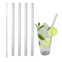 Contento Contento Glastrinkhalm 21 cm lang, 4 Stück, mit Reinigungsbürste – Produktbild 1 von 1