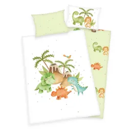 Herding Herding Dinos Bettwäsche  "Made in Green" Größe 40x60 + 100x135 cm – Produktbild 1 von 1