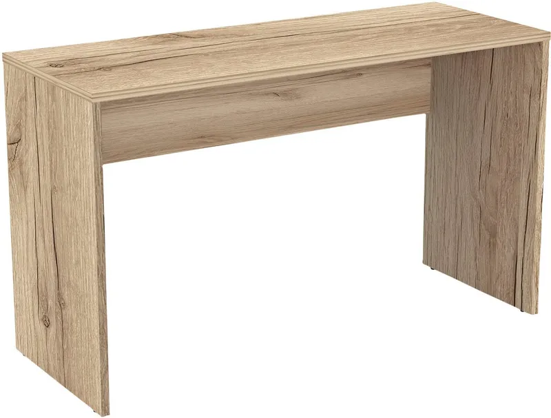 Home affaire Schreibtisch AGAPI, Breite 130, Computertisch im modernen Design & viel Arbeitsfläche, Beige, – Produktbild 2 von 4