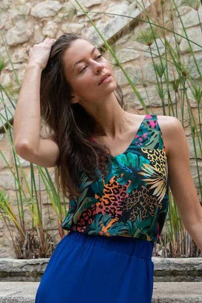 WiDDA berlin WiDDA berlin gemusterte Sommerbluse tropic aus ECOVERO® – Produktbild 1 von 4