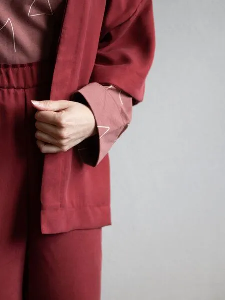 Ecostories Ecostories Oversize Kimono aus Lyocell, Savanne, – Produktbild 3 von 4