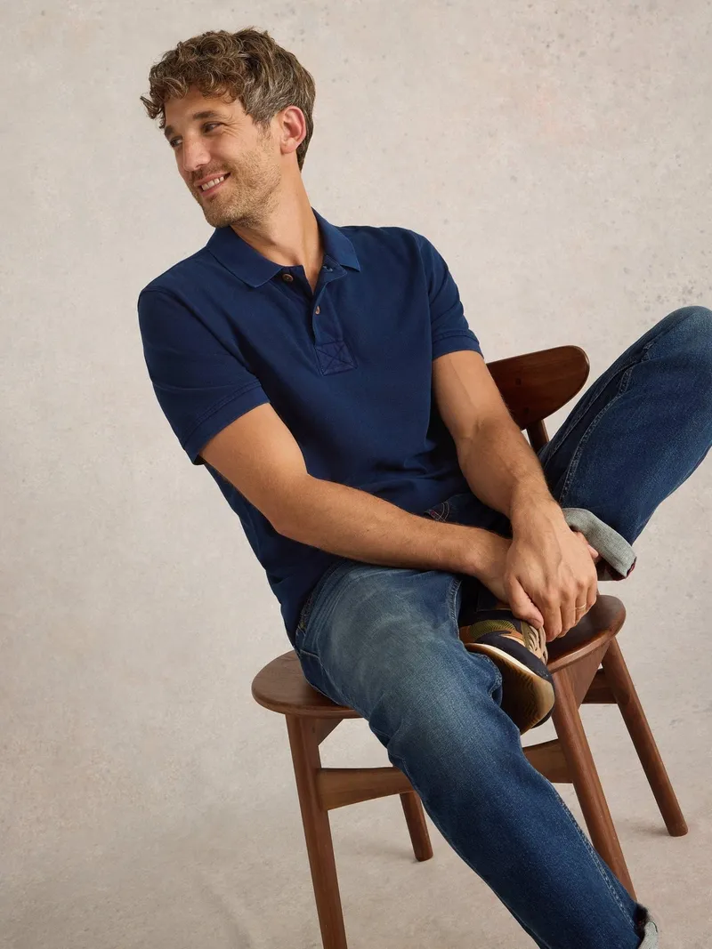 White Stuff Polo utilitaire - XXL, Blau, – Produktbild 1 von 4