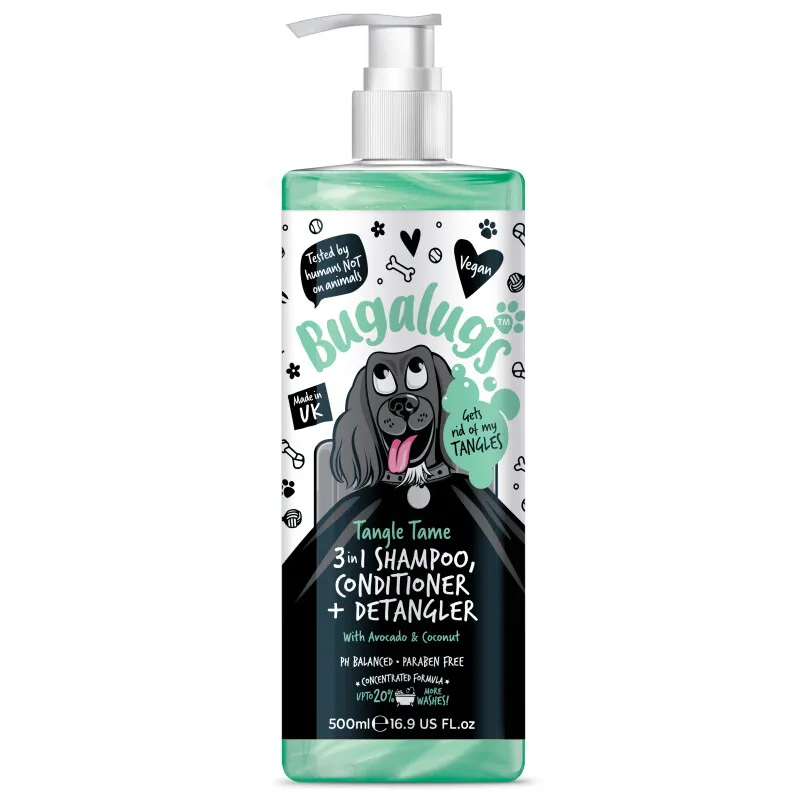 Bugalugs Bugalugs Tangle Tame 3-in-1 – Shampoo, Conditioner & Entfilzer mit Avocado & Kokosnuss – Produktbild 1 von 2