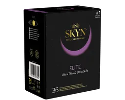 SKYN SKYN Kondome Elite (Ultra Thin & Ultra Soft) Packung mit, 36 St., hypoallergene Kondome, ideal für Latexallergiker, superdünne latexfreie Kondome aus Sensoprène™ – Produktbild 1 von 1