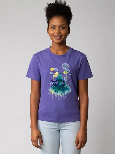 watapparel watapparel T-Shirt Frauen Yoga & Meditation, Purple love, – Produktbild 1 von 3