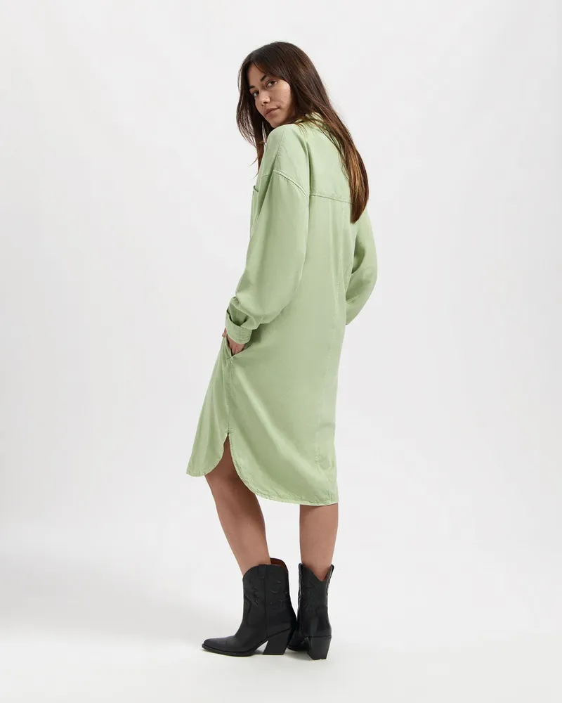 Kuyichi Kuyichi Damen vegan Sadie Kleid Grün, Hellgrün, – Produktbild 1 von 2