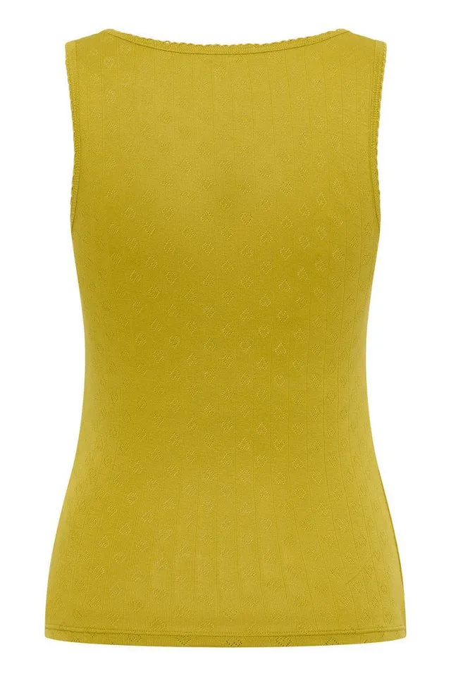 Tranquillo Tranquillo Shirttop Ajour-Top Rosaa aus Bio-Baumwolle Herzchen-Ajour-Muster, Grün, – Produktbild 5 von 5