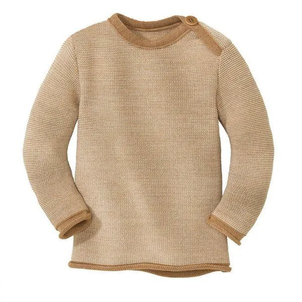 Disana Disana Melange-Pullover bio Merinowolle, Rose, – Produktbild 1 von 7