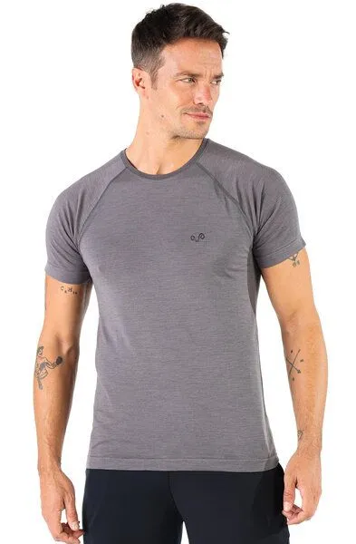 Woolona Woolona Kurzarmshirt - JUNO - Nahtlos, Grau, – Produktbild 2 von 4