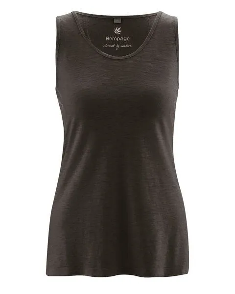 HempAge HempAge Lockeres Tank-Top Hanf/Biobaumwolle, Black (schwarz), – Produktbild 3 von 4