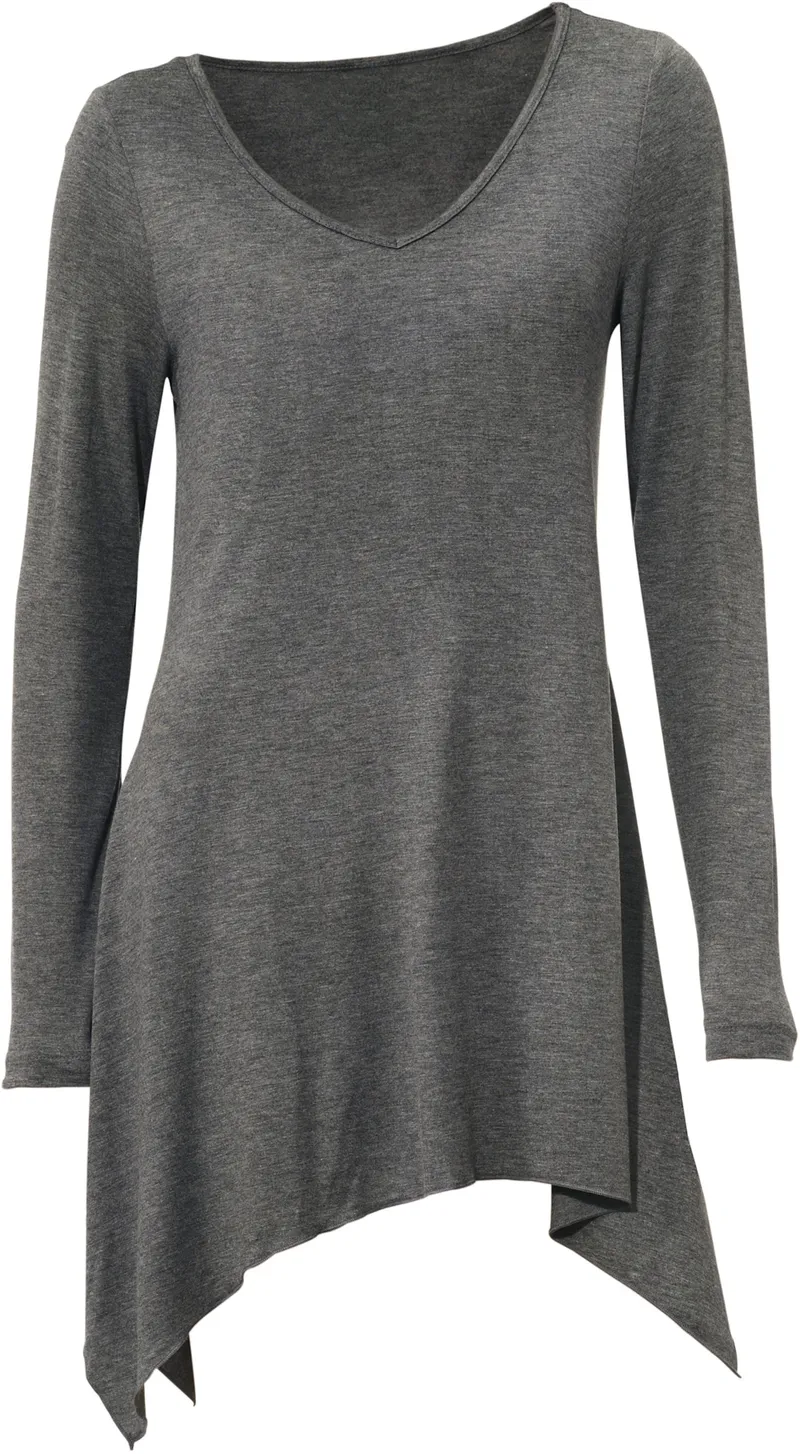 heine Longshirt grau-melange, Grau-melange, – Produktbild 2 von 2