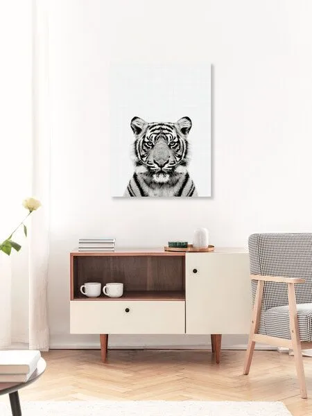 Photocircle Photocircle Poster / Leinwandbild - Tiger (Black and White) – Produktbild 3 von 4