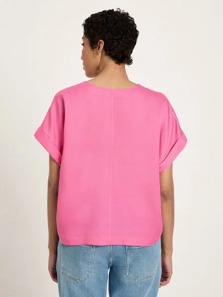 LANIUS LANIUS Blusenshirt aus Tencel Lyocell, Pink (bright orchid), – Produktbild 4 von 4