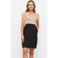 WiDDA Widda Damen vegan Kleid Too Lines Beige/Schwarz, Beige, – Produktbild 1 von 1