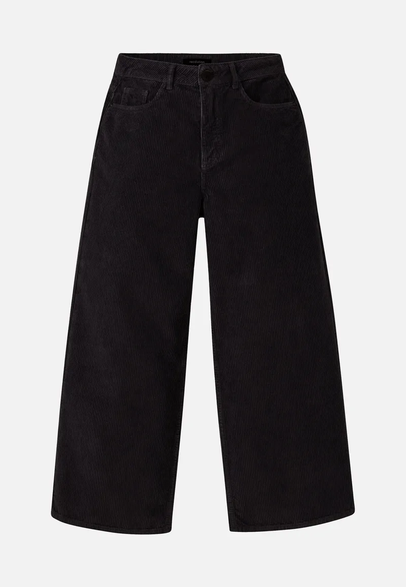 recolution Recolution Damen vegan Hose Corduroy Erica Schwarz, Schwarz, – Produktbild 1 von 2