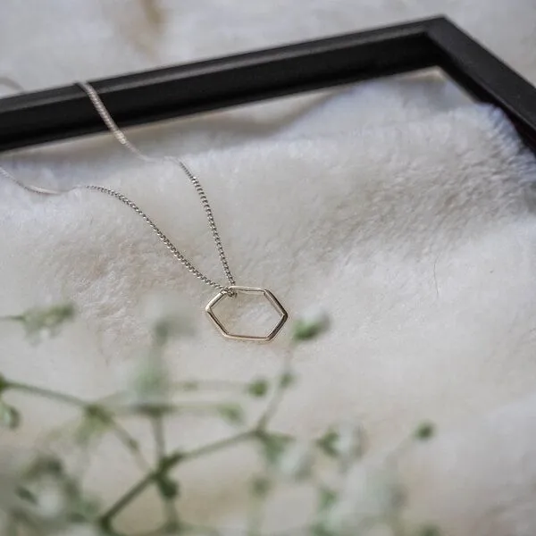 pakilia pakilia Silber Kette sechseckig – Produktbild 4 von 5