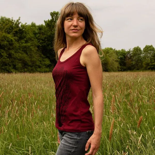 Cmig Cmig Damen Tank-Top Erle mit Elster in burgundy – Produktbild 2 von 4