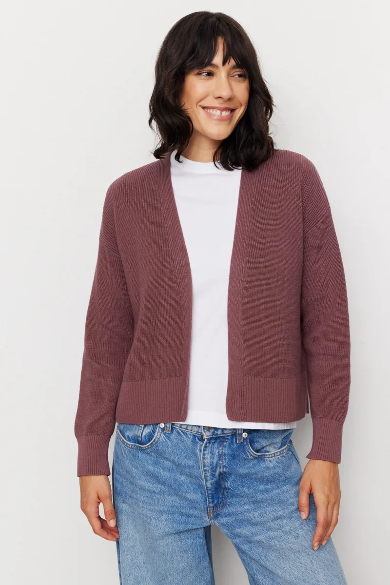recolution Recolution Damen vegan Strickjacke Moringa Wild Berry, Dunkelrot, – Produktbild 2 von 2