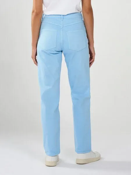 KnowledgeCotton Apparel KnowledgeCotton Apparel Damenhose STELLA tapered Twill Pants, Airy blue (blau), – Produktbild 3 von 3