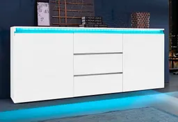 Home affaire Sideboard Magic, Kommode, Schrank, Stauraumschrank, mit 2 Türen und 3 Schubkästen Hochglanz lackiert (B/T/H) 180x40x81 cm – Produktbild 1 von 1