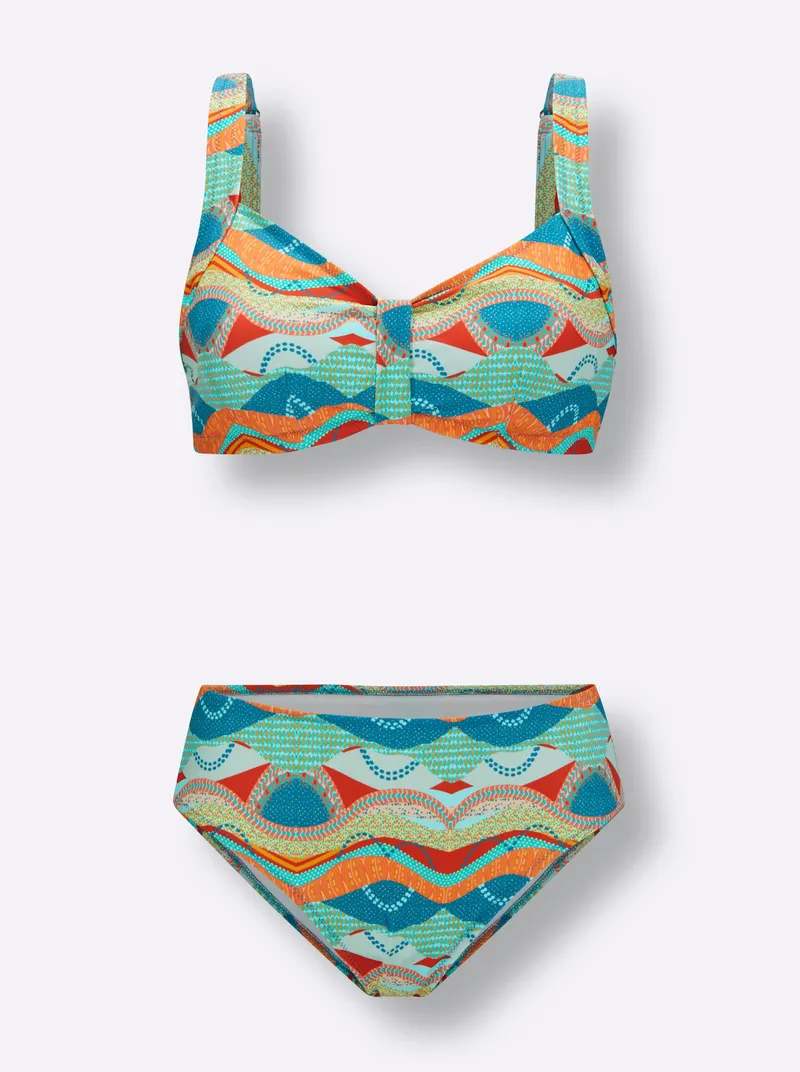 feel good Bikini topas-papaya-bedruckt, Topas-papaya-bedruckt, – Produktbild 1 von 2