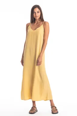 RAVENS VIEW IBIZA RAVENS VIEW IBIZA Damen vegan Kleid Selena Gold – Produktbild 1 von 1