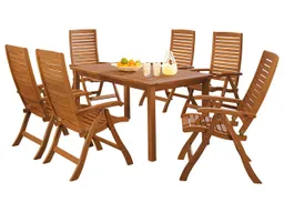Rondo Gartenmöbel-Set 'Manja', 7-teilig, 6 Stühle, 1 Tisch 170/220 x 90 cm – Produktbild 1 von 1