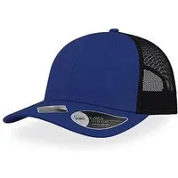 Atlantis Headwear Atlantis Headwear Recy Three Recycled Cap Mesh Rückseite 100% recycltes Polyester recyclte Baumwolle, Royal blau/schwarz, – Produktbild 1 von 1