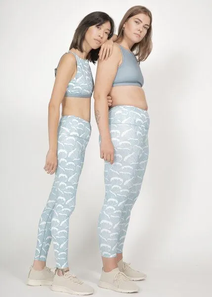 boochen boochen Sportleggings High-Rise mit Print, Ocean waves (blue), – Produktbild 3 von 4