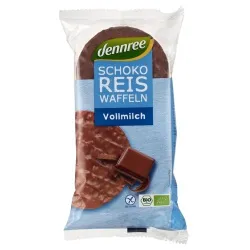 dennree Reiswaffeln mit Vollmilchschokolade – Produktbild 1 von 1