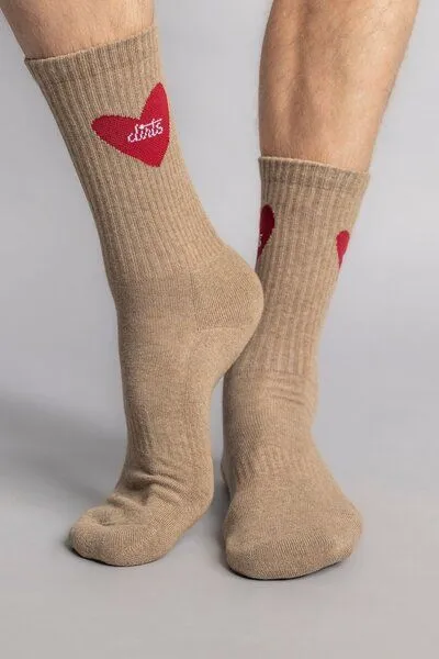 DIRTS dirts Heart Socks 2.0, Brown melange, – Produktbild 1 von 4