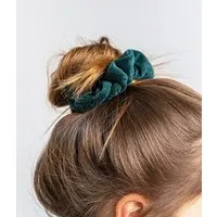 obumi obumi SCRUNCHIE SAMT - BIO BAUMWOLLE, Dark green, – Produktbild 1 von 1