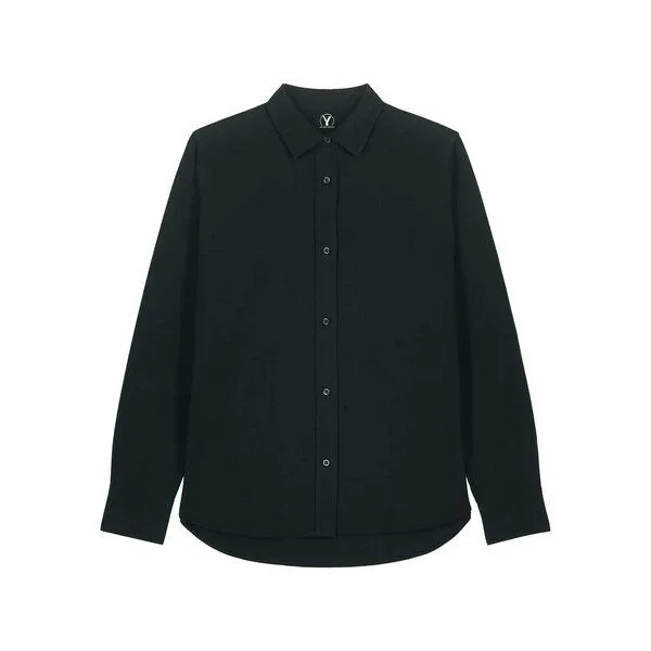 YTWOO YTWOO Damen-Oxford-Hemd aus Bio-Baumwolle, Schwarz, – Produktbild 1 von 2