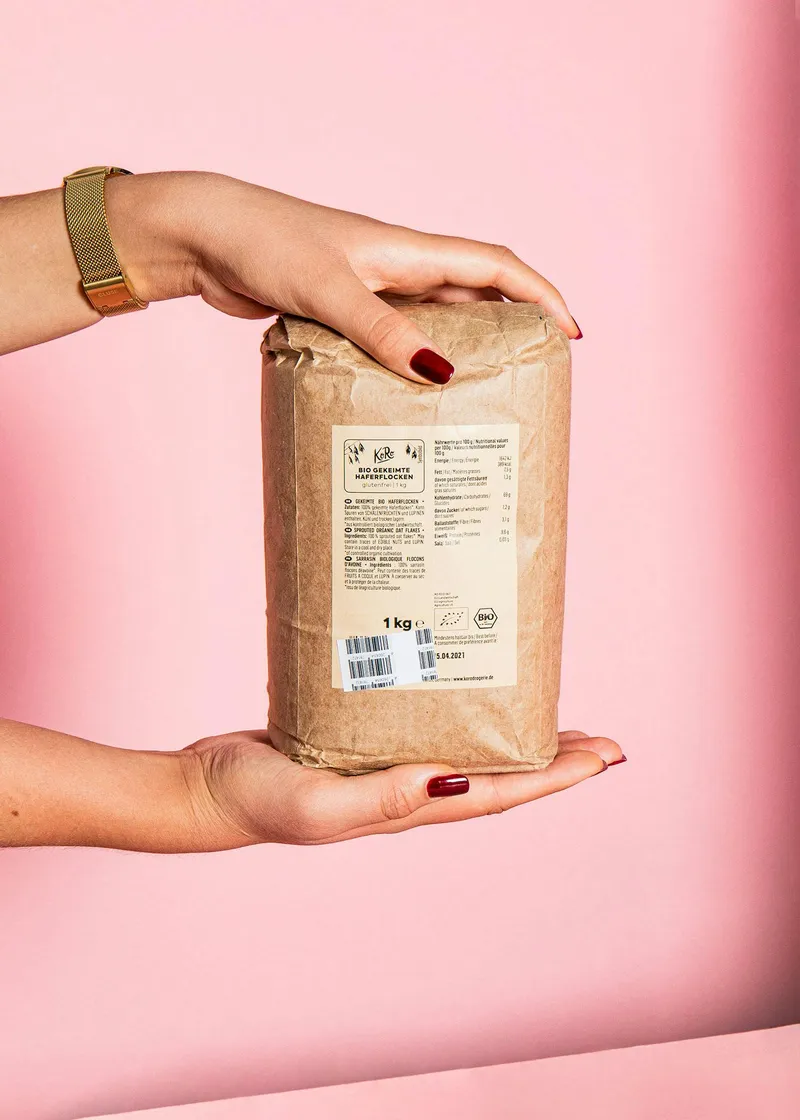 KoRo Gekeimte Bio Feinblatt Haferflocken 1 kg – Produktbild 5 von 5