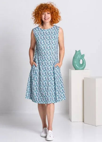 Heidekönigin Heidekönigin Ärmelloses Jerseykleid, Aqua, – Produktbild 3 von 3