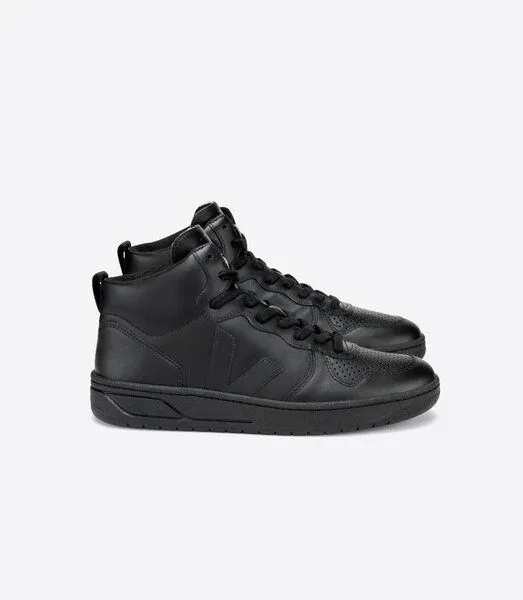 Veja Veja High-Top Sneaker Herren - V-15 Leather, Full-black, – Produktbild 1 von 4
