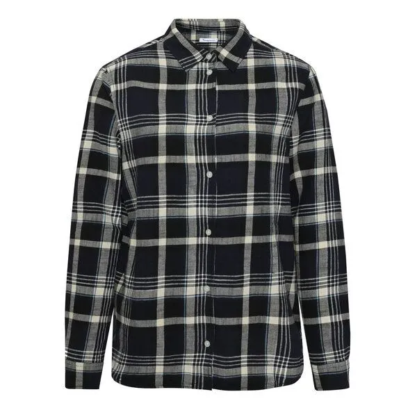 KnowledgeCotton Apparel KnowledgeCotton Apparel Karohemd Flannel aus Bio-Baumwolle, Schwarz (black jet), – Produktbild 2 von 4