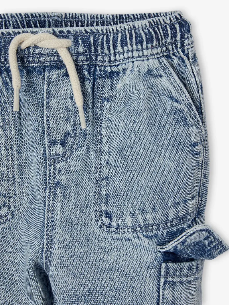 Vertbaudet Baby Cargojeans mit Dehnbund, Double stone, – Produktbild 3 von 3