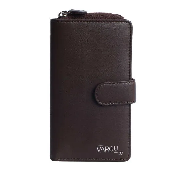 Vargu Vargu Echtleder Geldbörse SABA 1-A mono, Brown, – Produktbild 1 von 4