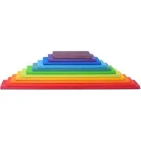 Grimms Grimms Regenbogen Bauplatten 11-teilig aus Lindenholz, bunt lasiert Maße 37 x 7 x 10 cm – Produktbild 1 von 1