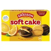Griesson Griesson Soft Cake Orange Zartbitter 2x150g - Gebäck mit Fruchtfüllung - Orangensaft - Feinherb - Zartbitterschokolade - Fruchtkekse. Eigebäck mit – Produktbild 1 von 1
