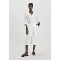 hessnatur hessnatur Kleid Midi Relaxed aus TENCEL Lyocell mit Leinen, Naturweiss, – Produktbild 1 von 1